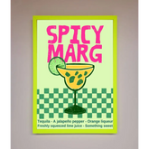 Spicy Marg Framed Poster - B0 (100 x 141 cm) / Neon Green - Framed Print