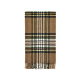St Ives Check Pure New Wool Throw - Camel - Throws & Blankets
