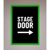 Stage Door Framed Print - B0 (100 x 141 cm) / Neon Dark Green - Framed Print