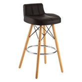 Stockholm Black Leather Effect Bar Stool