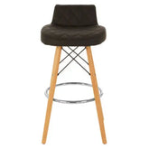 Stockholm Black Leather Effect Seat Bar Stool