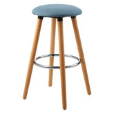 Stockholm Blue Round Bar Stool