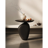 Stone Shape Side Table Black