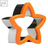 Orange star stainless steel cookie cutter with shiny metallic interior from sucre orange star collection