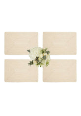 Surrey Rattan Rectangles Placemat - Sand Colour set of 4