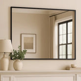 Takara - Black Metal Rectangle Mirror - 120cm x 95cm - Mirror