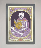 Tarot Skeleton Reader Framed Print