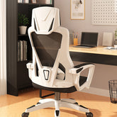 White and black tayona office chair with ergonomic mesh back, sculpted frame, and five-wheel base for office use