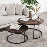 Teburu Coffee Table - Walnut (D60/D45) - coffee table