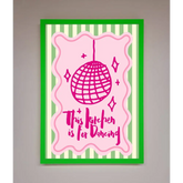 This Kitchen Is For Dancing Framed Wall Art - B0 (100 x 141 cm) / Neon Dark Green - Framed Print