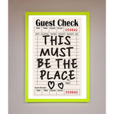 This Must Be The Place Beige Framed Wall Art - A3 (29.7 x 42 cm) / Neon Green - Framed Print