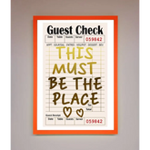 This Must Be The Place Foil Print - A3 (29.7 x 42 cm) / Neon Orange - Framed Print