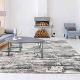 Tokyo Abstract Blue & White Rug - Rugs
