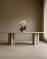 Moon Dining Table 240 - Matte Beige