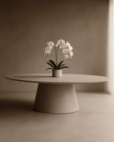 Tavamo Dining Table - Oval - Matte Beige