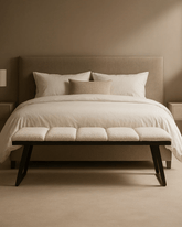 Ponce Bench - Chex Polar Bouclé