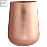 A sleek traze copper finish tumbler with non-corrosive stainless steel and a smooth reflective copper finish