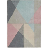 Trio Multi Pastel Geometric Rug - Rugs