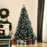 6 ft Christmas Tree Artificial Green Snow dipped design