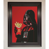 Vader French Fries Framed Poster - A3 (29.7 x 42 cm) / Matt Black - Framed Print