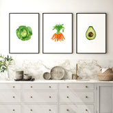 Artwork for the kitchen | Set of 3 framed wall art