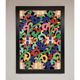 Vintage Flower Swirls Framed Wall Art - A3 (29.7 x 42 cm) / Black - Framed Print