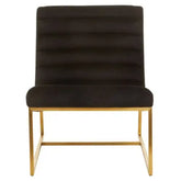 Vogue Black and Gold Lounge Chair - Chair