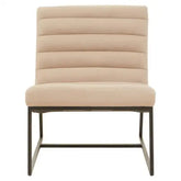 Vogue Ivory Velvet Lounge Chair - Chair
