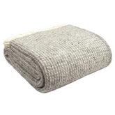 Waffle XL Pure New Wool Throw - Silver Grey - Throws & Blankets
