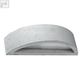 Gray concrete wall lamp concrete with arc-shaped design and textured speckled finish glass atena modern design e27