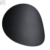 Black matte foam pad with smooth texture and irregular oval shape for wall lamp steel senses modern design g9 light bulb