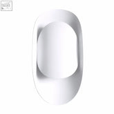 White oval steel wall lamp with sleek minimalist design featuring g9 light bulb for modern lighting