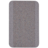 Washable Bordered Silver Grey Rug| 110G - 57X90 cm - Rugs