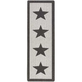 Washable Mat and Runner Star Design - 67X200 cm / Dark Grey - Rugs