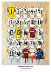 West Ham European Champions A2 Print – Hammers Shirt Art