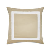 Beige Windsor square pillow sham sable with a crisp white border perfect for stylish home decor