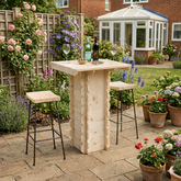 Wooden Interlock Bar Table