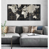 World Traveller Map Framed Canvas - Artwork