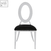 White oval-backed dining chair with black velvet seat perfect black velvet dining chair for stylish meals