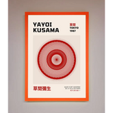 Yayoi Kusama 1987 Framed Wall Art - A3 (29.7 x 42 cm) / Neon Orange - Framed Print