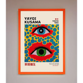 Yayoi Kusama Eyes 1993 Framed Print - A3 (29.7 x 42 cm) / Neon Orange - Framed Print