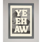 Yehaw Framed Poster - A3 (29.7 x 42 cm) / Dark Grey - Framed Print
