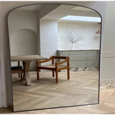 Yoko - Black Metal Gentle Arch Mirror - 120cm x 95cm - Mirror