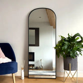 Yoko - Black Metal Gentle Arch Mirror - 150cm x 60cm - Mirror