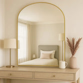 Yoko - Gold Metal Gentle Arch Mirror - 120cm x 95cm - Mirror