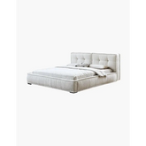 Yuki King Size Bed Super King Size No Storage White - Bed frame