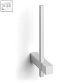 Zack carvo brushed stainless steel spare toilet roll holder with sleek minimalist wall-mounted towel rack design