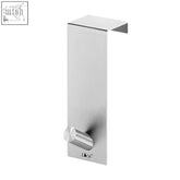 A sleek zack exit premium stainless steel door hook with foam coating and minimalist cylindrical knob design