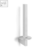 Zack linea polished stainless steel spare toilet roll holder with sleek brushed finish and modern minimalist design