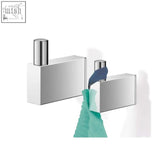 Modern chrome finished rectangular stainless steel linea towel hook perfect for sleek wall mounted towel hook use